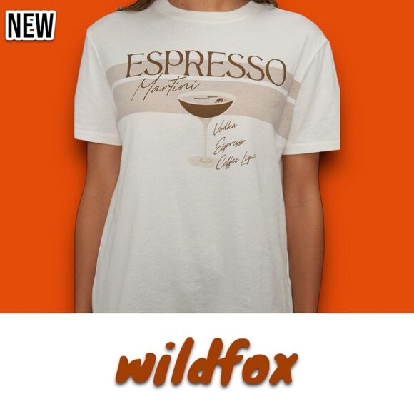 New Wildfox Ryan Espresso Martini Graphic T-Shirt - Picture 3 of 5